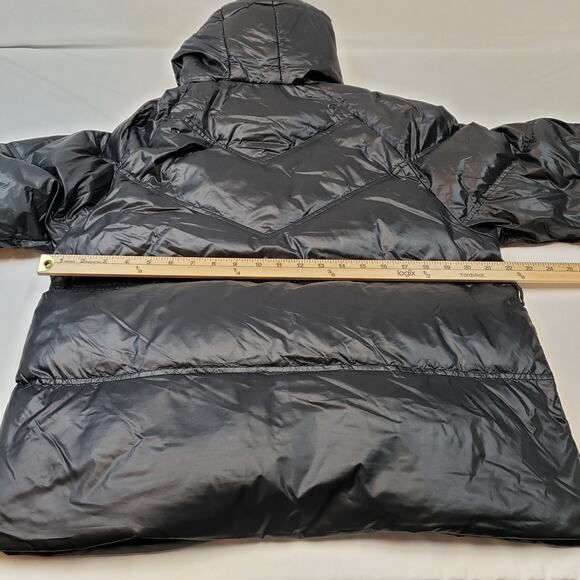 7 for all Man Kind Jacket Womens Small Hooded Puffer Black Down Coat Pockets - Picture 5 of 9